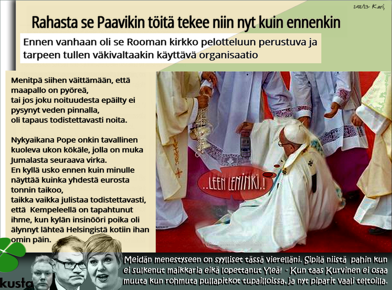 Pitäisi varata aikaa ja tutkia tuota Vatikaania ja etenkin sitä mistä ja miten se sai alkunsa.