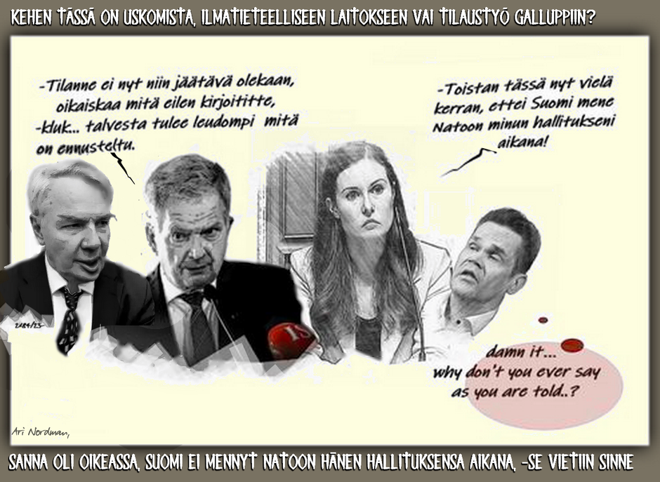 Haavisto. Niinistö. Marin. Aaltola. Rapparit. Ritarit. Homot.