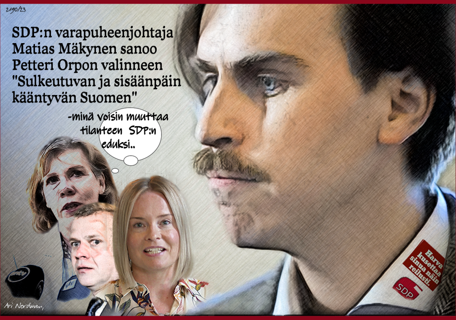 Petteri Orpo. Hallitusneuvottelujen kulku. Persut ulos. SDP hallitukseen.