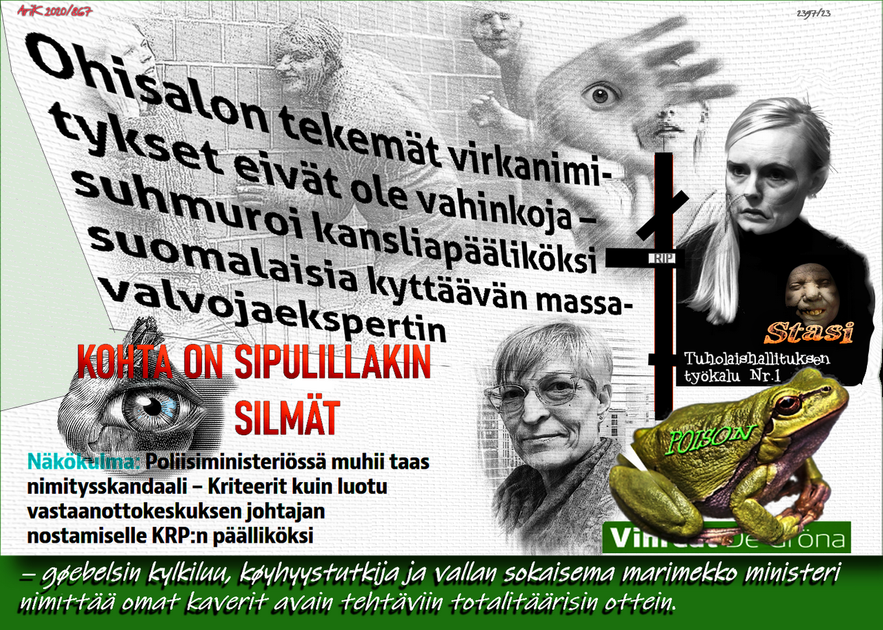 Ohisalo-Virkanimitykset-Kansliapäällikkö-Hyväksikäyttö-Hillotolppa-Stasi