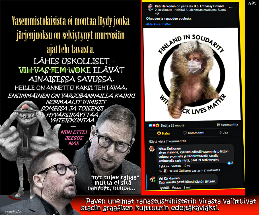 Vihervasemmisto-Paavo Arhinmäki-Varjobanni-Järjenpuute