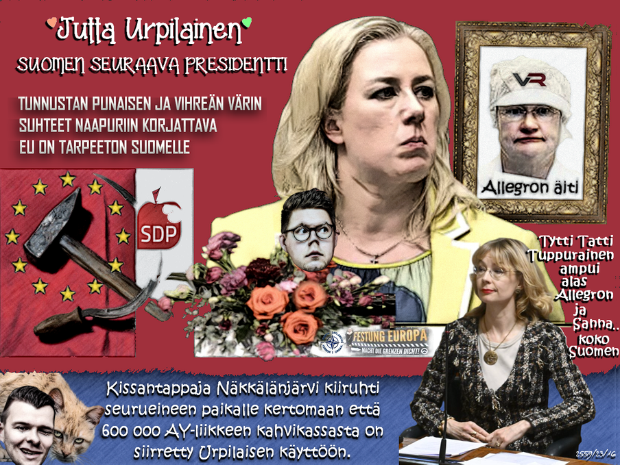 Kenestä presidentti 2024-Urpilainen-Stubb-Halla-Aho-Haavisto