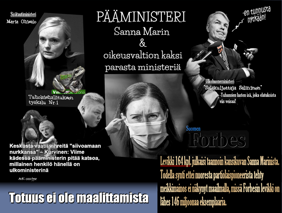 Kiusanhenki,Maria Ohisalo, Ihmisvihaaja, Homo Pekka, Valehtelija.Sanna Marin