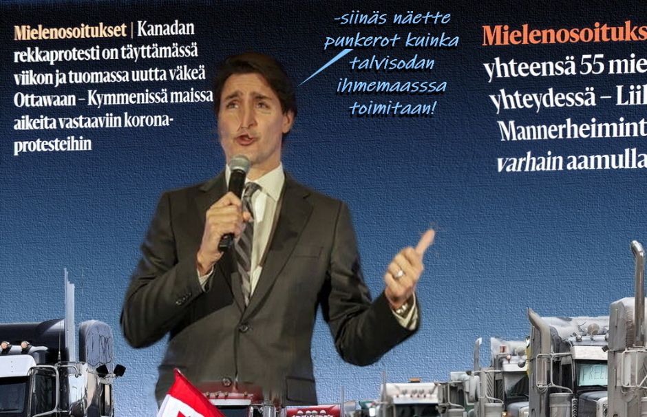 Canadassa on toisenlainen struktuuri. Siellä auton useinkin omistaa sen kuljettaja. -Siksipä kalustoa riittääkin tämän tapaisiin toimiin.