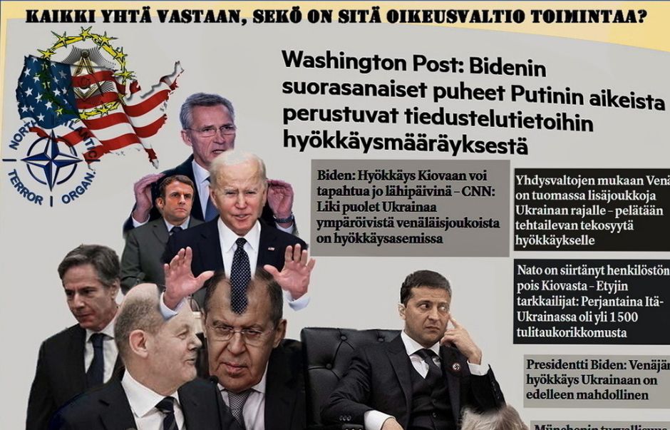 Eikö nämä Eurooppalaiset ymmärrä vähinerin mistä ja kenen vesilasista tämänkin yllytyskonfliktin todelliset syyt uhkaavat läikkyä yli?
Hölmöt antaa itseään ohjailla pohjattomille soille jonkun maailmanpoliisia leikkivän demari muumion käskyistä.
Ja entäs se kaasuputki sirkus..? Joo, jäätyköön ja pysähtyköön Eurooppa, Venäjää se ei hetkauta minkään vertaa, kaiken kaasun mitä irti lähtee ostaa kuitenkin Kiina.
