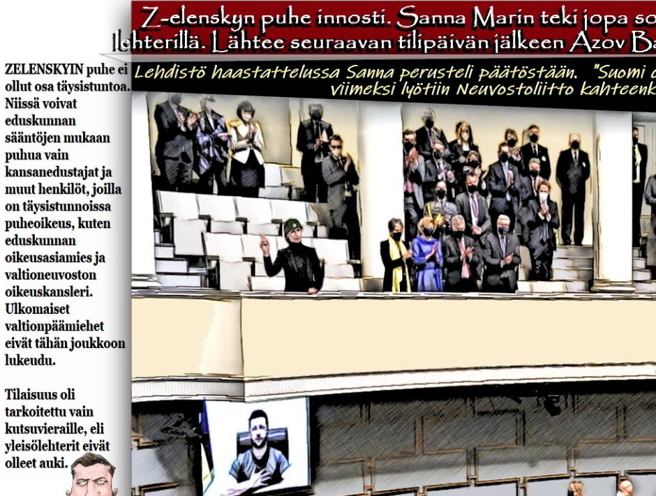 Ei ole tarkoituskaan saada aikaan kunnon diplomaattisia neuvotteluita.
Lisää aseita kentälle. Amerikan sotateollisuus riemuissaan.
Myöskin Nato astuu yli rajan rikkoen omia kirjattuja lupauksiaan.

 ”Seisomme Ukrainan kansan rinnalla tänä hirvittävänä aikana. Nato tekee kaikkensa suojellakseen ja puolustaakseen liittolaisiaan.”
Sotilasliitto Naton pääsihteeri Jens Stoltenberg.

Comments
