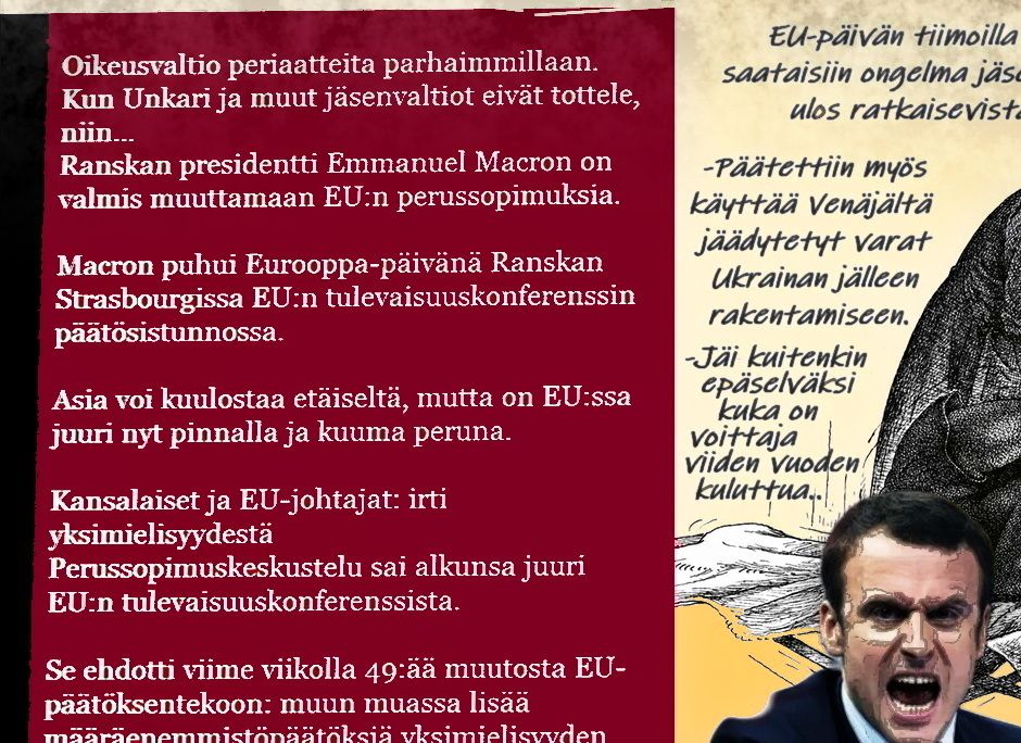 Läpi puhki mätä koko Eurostoliitto. Mitä arvoja siinä on?