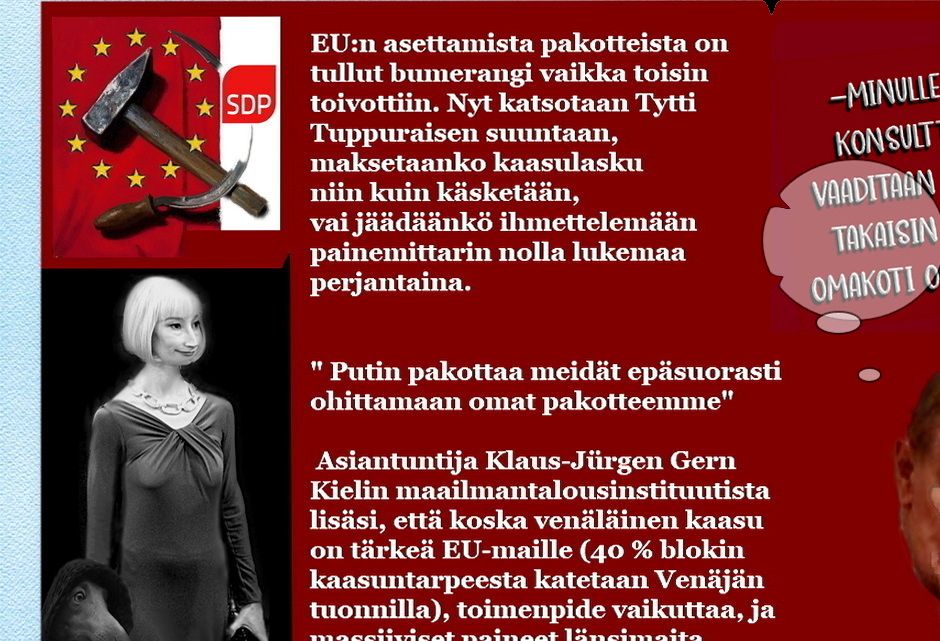 Tänään 19.05.22 Helsingin Sanomien talousosiossa vain negatiivisia uutisia. Börssit ja talous menossa helvettiin niin Amerikassa kuin Euroopassakin. Ei olisi pitänyt lähteä leikkimään SWIFT koodeilla ja muilla talouteen kohdistuvilla bumerangi tehosteilla.