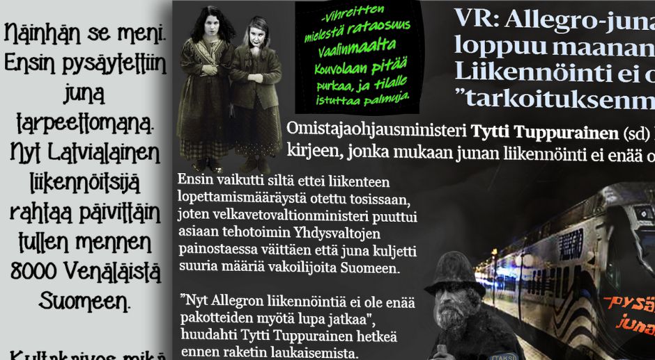 Niin sanotussa lännessä viihdytetään sadomasokistisella uhoamisella, että lännen pitää eristää Venäjä muusta maailmasta.
Kyseessä on pelkkä fantasia, koska länsi ei enää hallitse suurinta osaa maailmaa, eikä siten kykene eristämään Venäjää. 

Venäjä on tänä vuonna vahvistanut siteitä muihin maihin niin talouden, tieteen, kulttuurin ja muun yhteistyön alalla 
ennennäkemättömällä vauhdilla samalla kun länsi on sulkenut itsensä syrjään ja jäänyt sivustakatsojaksi. 
Vain sellainen pää punaisena huutava tarkkailija koomikko, joka saa tietonsa pelkästään läntisestä valtamediasta, 
pystyy olemaan näkemättä tilanteen tragikoomisuutta.

Lisäksi tuo Venäjän eristämispyrkimys on laiton ja rikkoo myös sitä länsiliiton mainostamaa ”sääntöperustaista maailmanjärjestystä”
Suomen linja on tukea EU:n lakivoimaista vapaan liikkuvuuden politiikkaa. 
Kysymys olisi linjattava EU-tasolla ja Schengen-maiden kesken, eikä yli innokkaiden kansanedustajien leikkikehissä.

Näillä näkymin Suomi ei siis olisi lopettamassa turistiviisumien myöntämistä venäläisille, (Tytti Tuppuraisen lausunto)
vaikka useat kansanedustajat että tutkijat ovat arvostelleet kateellisina venäläisten lomailua Suomessa, tai 
liikkumista Suomen kautta muualle Eurooppaan. 
Pitää myös muistaa mitä hyvä ystävämme Husu Hussein kommentoi kerran julkisesti suomalaisista. 