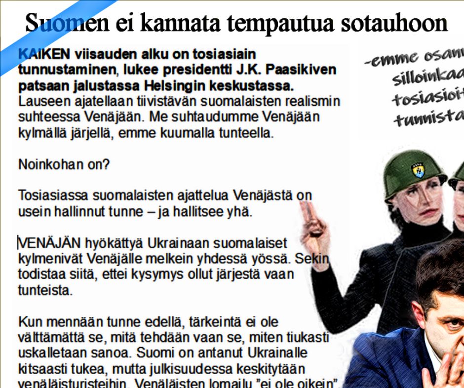 Venäjän hyökkäys Ukrainaan on mullistanut suomalaisen keskusteluilmapiirin, mutta suuret päätökset pitää tehdä tosiasioiden eikä tunteiden pohjalta.