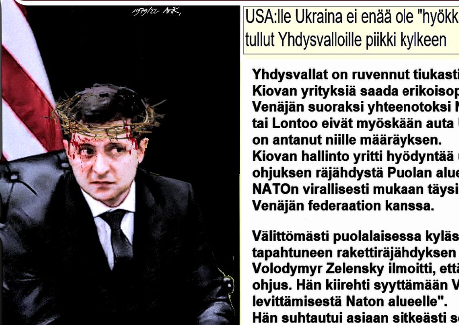 Zelenskyn mukaan hän perustaa kantansa Ukrainan asevoimien jakamiin tietoihin ja ”voi vain luottaa niihin”.
”Tämä alkaa olla naurettavaa. Ukrainalaiset tuhoavat luottamustamme heihin. Kukaan ei syytä Ukrainaa ja he valehtelevat meille täysin avoimesti. Tämä on tuhoisampaa kuin itse ohjus”, kommentoi puolestaan nimeämättömän Nato-maan diplomaatti Zelenskyn puheita.
